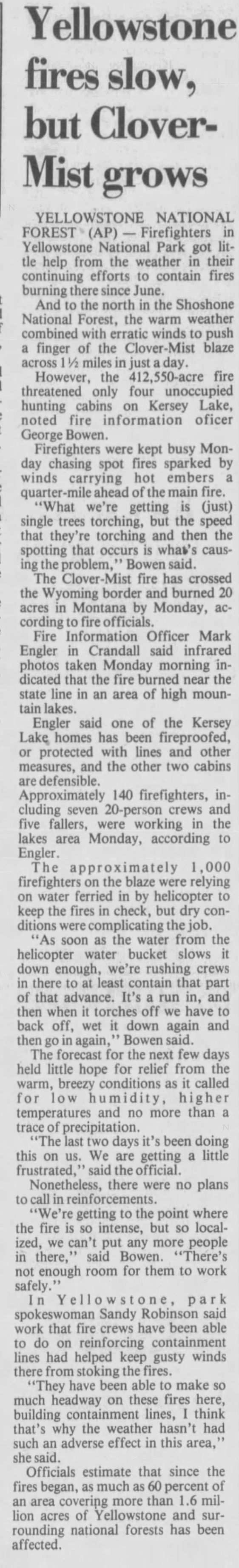 Clipping from Casper Star-Tribune